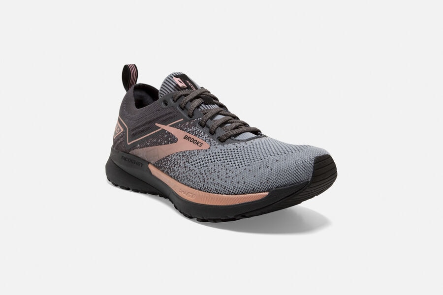 Ricochet 3 Road Brooks Running Shoes NZ Womens - Dark Grey/Pink - EDKRZB-120